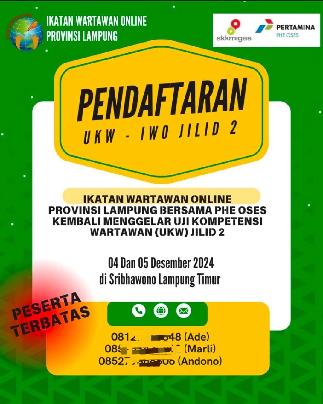 Tegas! Ketua IWO Lampung segera Somasi Soal Logo dan Nama IWO Dicatut Akan Gelar UKW
