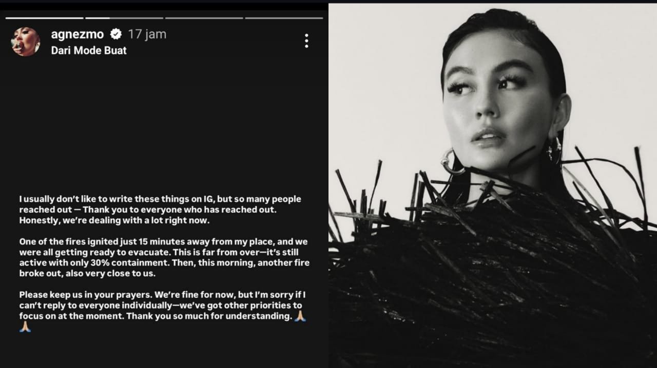 Jarak Rumah Hanya 15 Menit Dari Titik Kebakaran California, Agnez Mo Minta Doa ke Penggemar