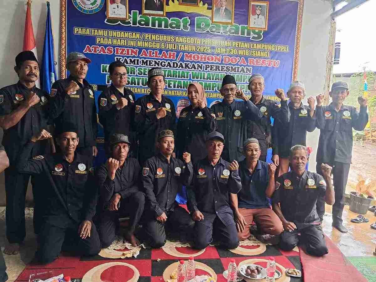 SELAMAT Persatuan Petani Lampung Resmikan Kantor Sekretariat Wilayah, Rumah Aspirasi Bersama