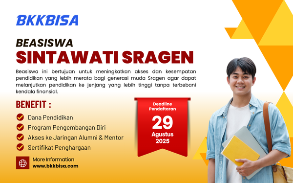 Program Beasiswa Sintawati Sragen 2025, Ayo Segera Daftar Mulai Dibuka dari 21 Mei 2025