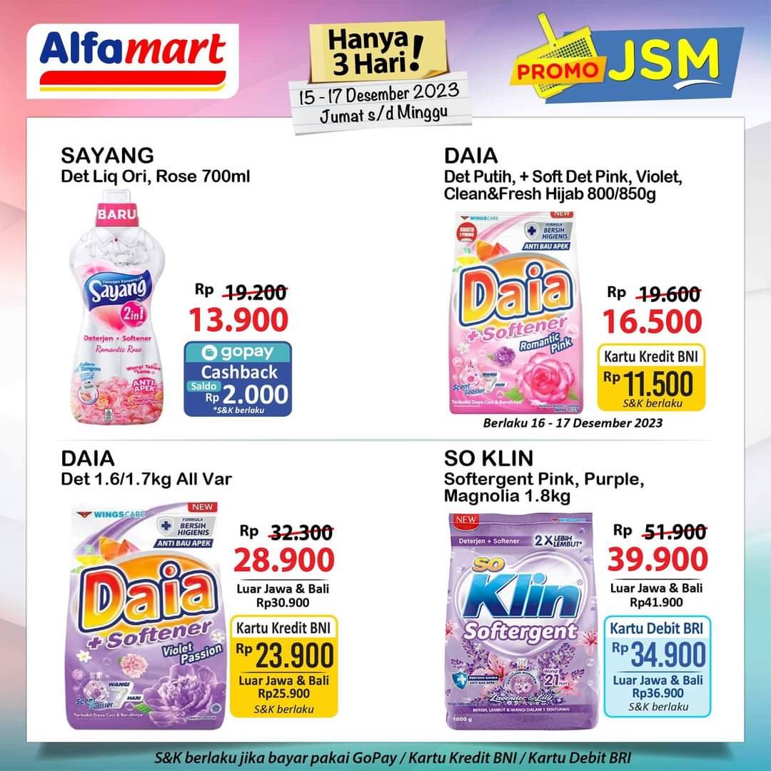 CEK Promo Katalog Alfamart Edisi 15 sampai dengan 17 Desember 2023, Minyak Goreng 2 Liter Cuma Rp 30 Ribuan